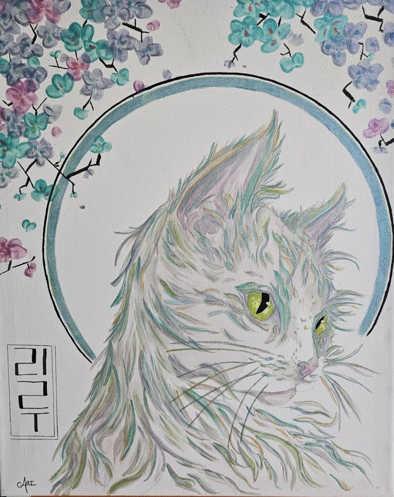 peinture chat ameline vitali