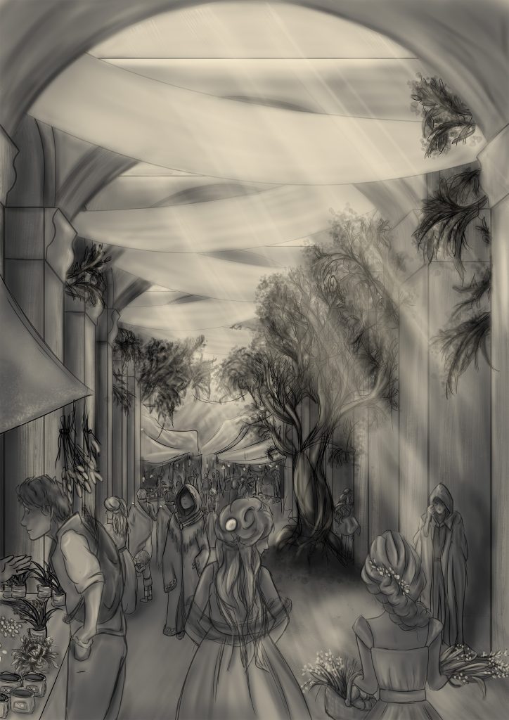 Illustration ameline vitali Marché